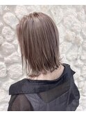 Moana【浦添】#ミルクティーベージュ#結べるボブ#ケアブリーチ
