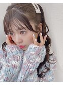 シースルー前髪ハーフツイン