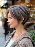 【銀座　銀座一丁目】白髪ぼかしハイライト　40代　50代