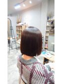 バッサリ肩上ボブ縮毛矯正