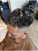 極道パーマ シルバーメッシュ