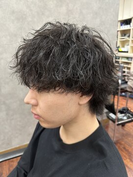 メンズ美容室 タカミ 緩め波巻きパーマ 波巻きパーマ スパイラルパーマ