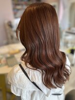 ハグクレア(HUG CLAIRE)&nbsp;カットカラートリートメントピンクブラウンロング春日井市稲口町