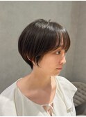 #丸みショート#ナチュラルブラウン/森岡俊亮