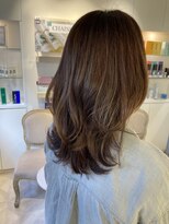 シェノン 赤羽店(CHAINON)&nbsp;艶感ミディアムレイヤーワンカールショコラブラウン赤羽美容室