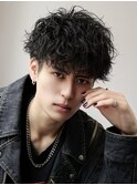 ツイストスパイラルパーマ波巻きパーマシャドウパーマメンズ