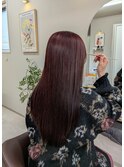 ツヤ髪ボルドー