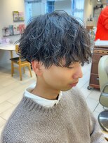 フラッグヘアー 博多駅前店(Flag HAIR)&nbsp;メンズ波巻きスパイラルパーマ刈り上げマッシュ