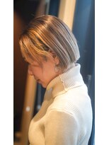 花鳥風月 ミルクティーベージュ×ミニボブ