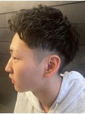 アップバング ニュアンスパーマ ツーブロック &nbsp;フェード