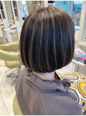 コントラストハイライトミディボブ顔まわりレイヤー