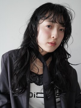 フィット ヒュー 千葉(fit hue) ミルクティーブロンド/ダークブルー/デジタルパーマ/千葉駅