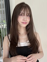 ローネス 銀座(LONESS)&nbsp;ロングレイヤー/レイヤーカット/シースルー/ブラウンベージュ