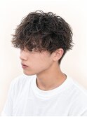 刈り上げマッシュ×波巻きパーマ