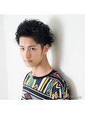 2ブロックニュアンスパーマ×アースカラー×30代/40代