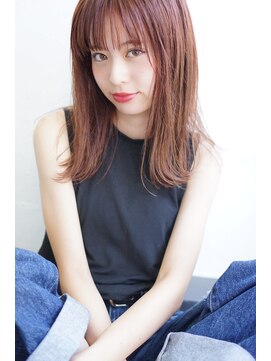 ルモア(RUMOR) Rumor【ピンクカラー×３Dカラー】ピンクアッシュジグザグバング