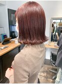シンプルボブ×ナチュラルチェリーブラウン＊fukuda