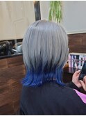 シルバー×ネイビーブルー