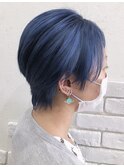 『navy blue』デザインカラー×ブリーチデザイン