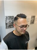メンズサイドパートスキンフェードベリーショートF