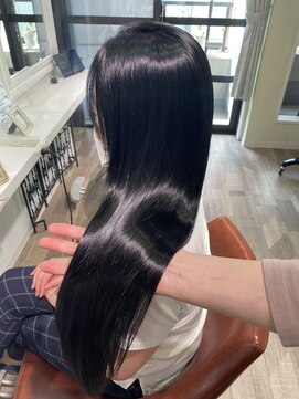 エムスリーディー アルル 赤坂店(M3D alulu) 【髪質改善】ブラックブルーストレートロング