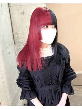 ラニヘアサロン(lani hair salon) 【天神/大名】ハーフレッド【2トーン】