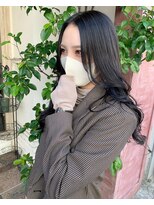 ボアップ(boappu)&nbsp;#ブルーブラック#暗髪#韓国ヘア#髪質改善#地毛風カラー