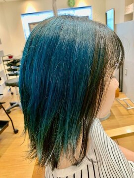 チルアウト 塚口本町店(chill out) ブラックインナー×エメラルドデザインカラー/30代/40代/50代