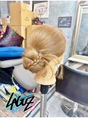 【ヘアセット】 編み込みで魅せる王道カチモリシニヨン /茅ヶ崎