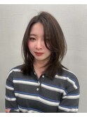ミディアムヘアーグレージュカラー髪質改善　赤坂見附