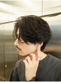 銀座フェザーパーマシャドウパーマパーマセンターパートマッシュ