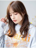 レイヤー フェミニンロング メルティーカラー 似合わせカット