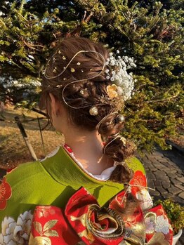 ヘアルーム フラット(HAIR ROOM flat)の写真/ヘアセット早朝OK！お呼ばれスタイル・成人式・卒業式・結婚式・前撮りなど様々なスタイルに対応◎