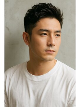 にもう ブルーブラック & スパイキーショート フェザーパーマss19