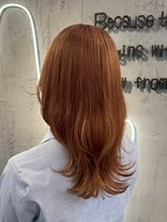 ヴィサージュバスク(VISAGE ba.s.k)&nbsp;大人可愛い雰囲気に◎ オレンジベージュでふんわりヘア☆