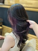 ヘアリゾート粋 リマ 銀座店(lima)&nbsp;インナーカラー/パープルカラー/ロングウェーブ