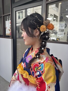 ラコヘアー(laco hair) サイド編み下ろし