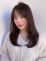 ラフ フロム ガーデン(Laf from GARDEN)&nbsp;ミディアム/レイヤーカット/顔周りカット/ベージュ/透明感カラー