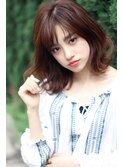 【表参道】斜めバングの外ハネエアリーミディアム♪藤沢