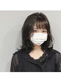軽やか ミディアム レイヤースタイル