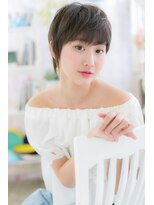 ミック ヘアアンドメイク アップ 駒込店(miq Hair&Make up)&nbsp;大人かっこいいダークグレージュ小顔マッシュショートa1