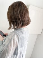 キャンバス バイ ネオリーブ 横浜西口(Canvas by neo.)&nbsp;切りっぱなしボブ　外ハネボブ　ミディアムボブ　グレージュ