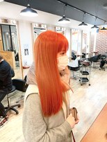 エイト プラット 渋谷2号店(EIGHT plat) オレンジカラー ケアブリーチダブルカラー EIGHT3/25