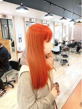 エイト プラット 渋谷2号店(EIGHT plat) オレンジカラー ケアブリーチダブルカラー EIGHT3/25