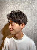 MEN’S HAIR/ブルーブラック/フェザーパーマ/本八幡