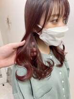 フェイスフレーミング/ピンク×ピンク/インナーカラー#東京銀座