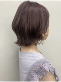 福井 大和田 ウルフレイヤーボブ ピンクバイオレット 艶髪