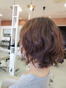 レイフィールド 滝の水店 ミディアムショートクリームパーマ