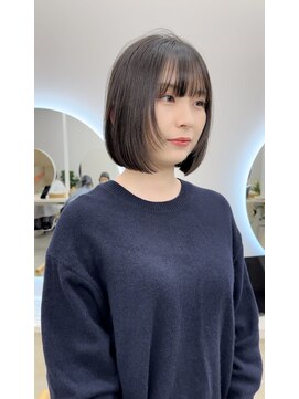 サンド 鹿児島中央(sand) ボブ　フルバング　ハッシュカット　イメチェン　似合わせカット