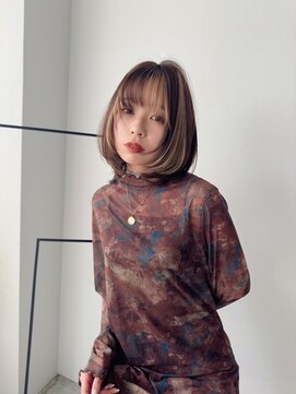 ラヴェストバイフレイスウェル(LOVEST by frace well) レイヤーボブ×デザインカラー